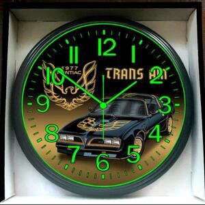 1977 Pontiac Trans Am Glow In The Dark Wall Clock New!